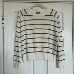 United Colors of Benetton Large White Striped Sweater